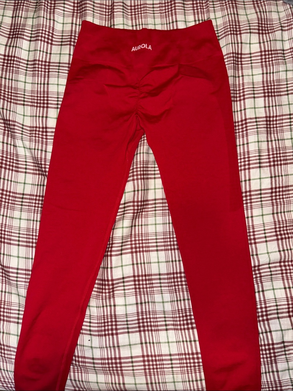 Aurola  Red Stretch Leggings